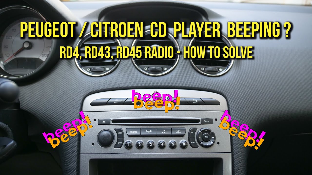 Как устранить проблему звукового сигнала радио CD-плеера Peugeot Citroen