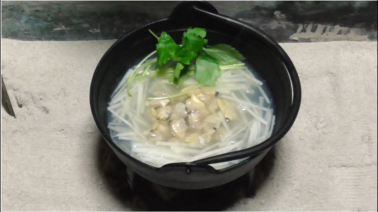 アサリ大根鍋（梅安風）-Clam and radish pot cook-Japanese food 【江戸長火鉢　57杯目】