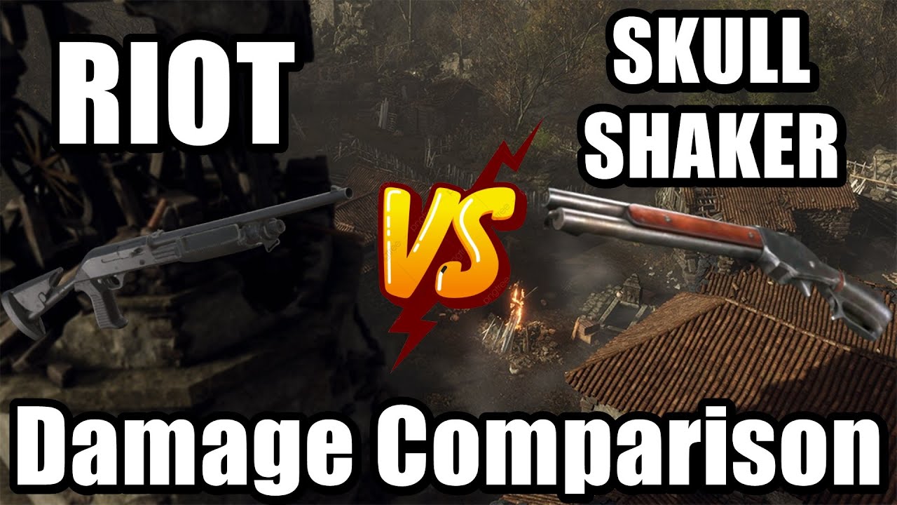 Resident Evil 4 Remake RIOT VS SKULL SHAKER Damage Comparison (LVL 1 VS LVL MAX)