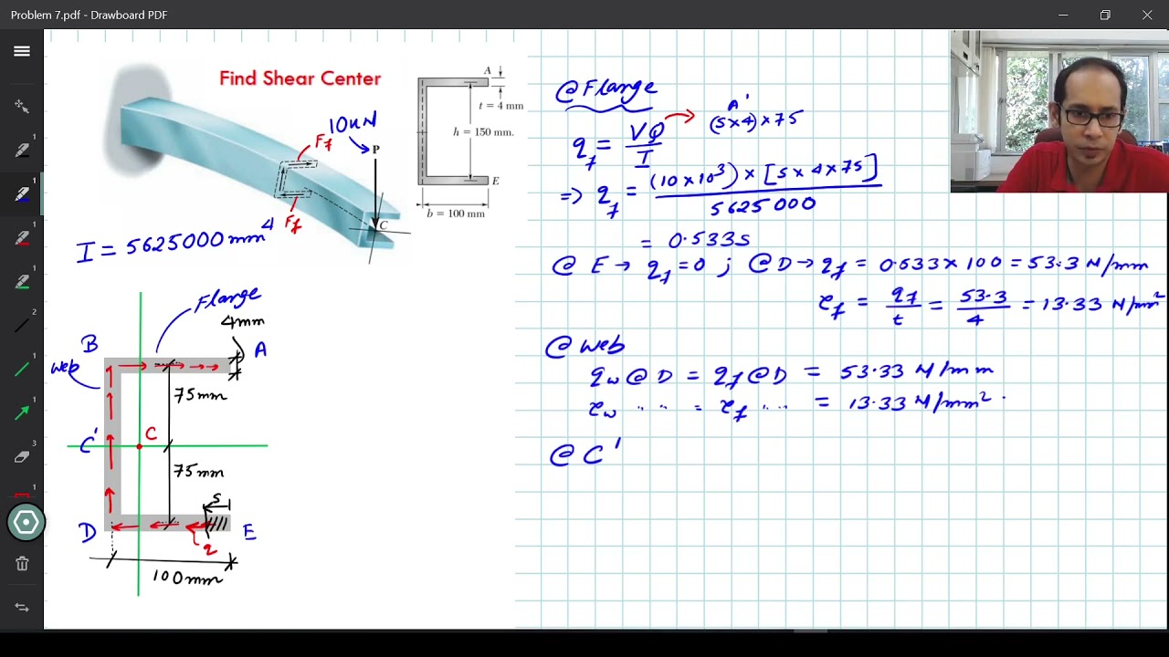 Topic # 7.6 - Shear Center (Problem Example)