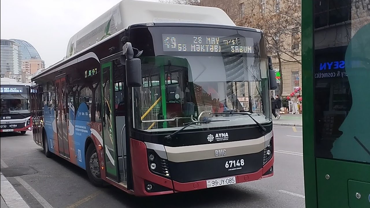 Bakı 49 nömrəli avtobus.Səfər(28 may m/st ➡️ Sabunçu q.(68 məktəb)).