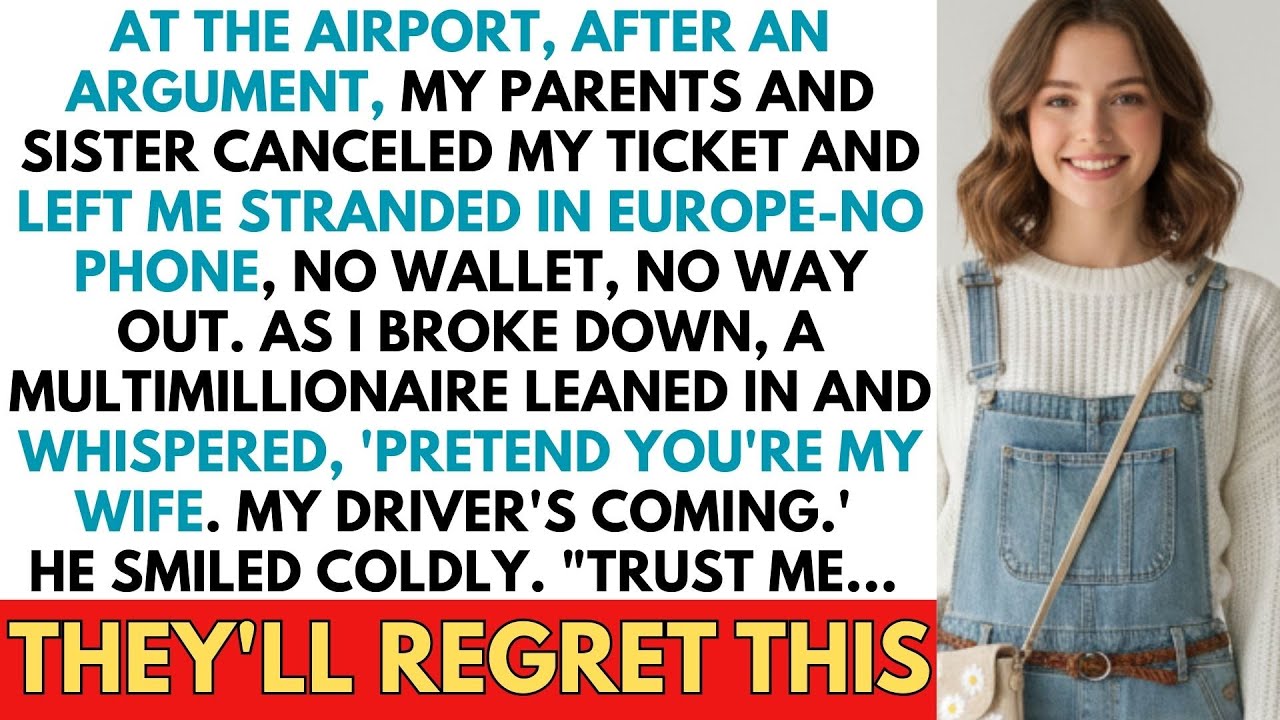 At The Airport, They Abandoned Me; A Billionaire Whispered A Lie Trust Me They'll Regret It!!!