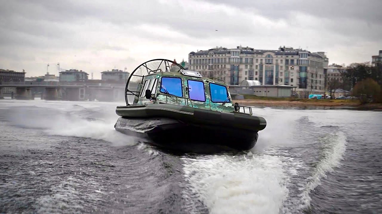 Аэролодка 500 сил - 180 км/ч по воде. Форты финского залива