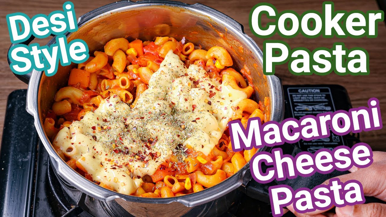 Cooker Pasta Recipe - Just 5 Mins With Instant Desi Pasta Sauce | Macaroni Cheese Pasta - Desi Style
