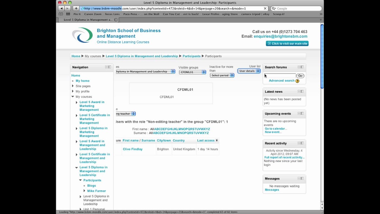 A Student Guide to Moodle