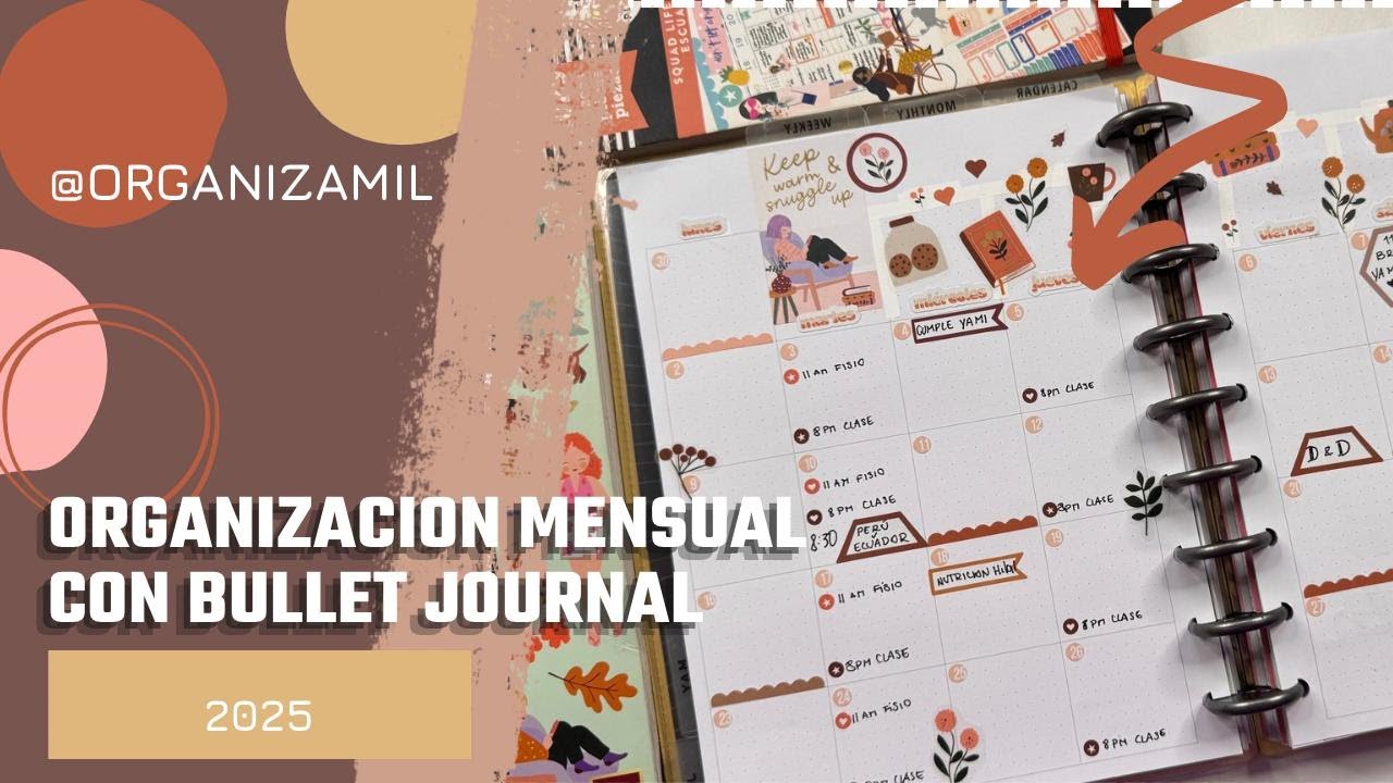 Organizacón Mensual en Bullet Journal