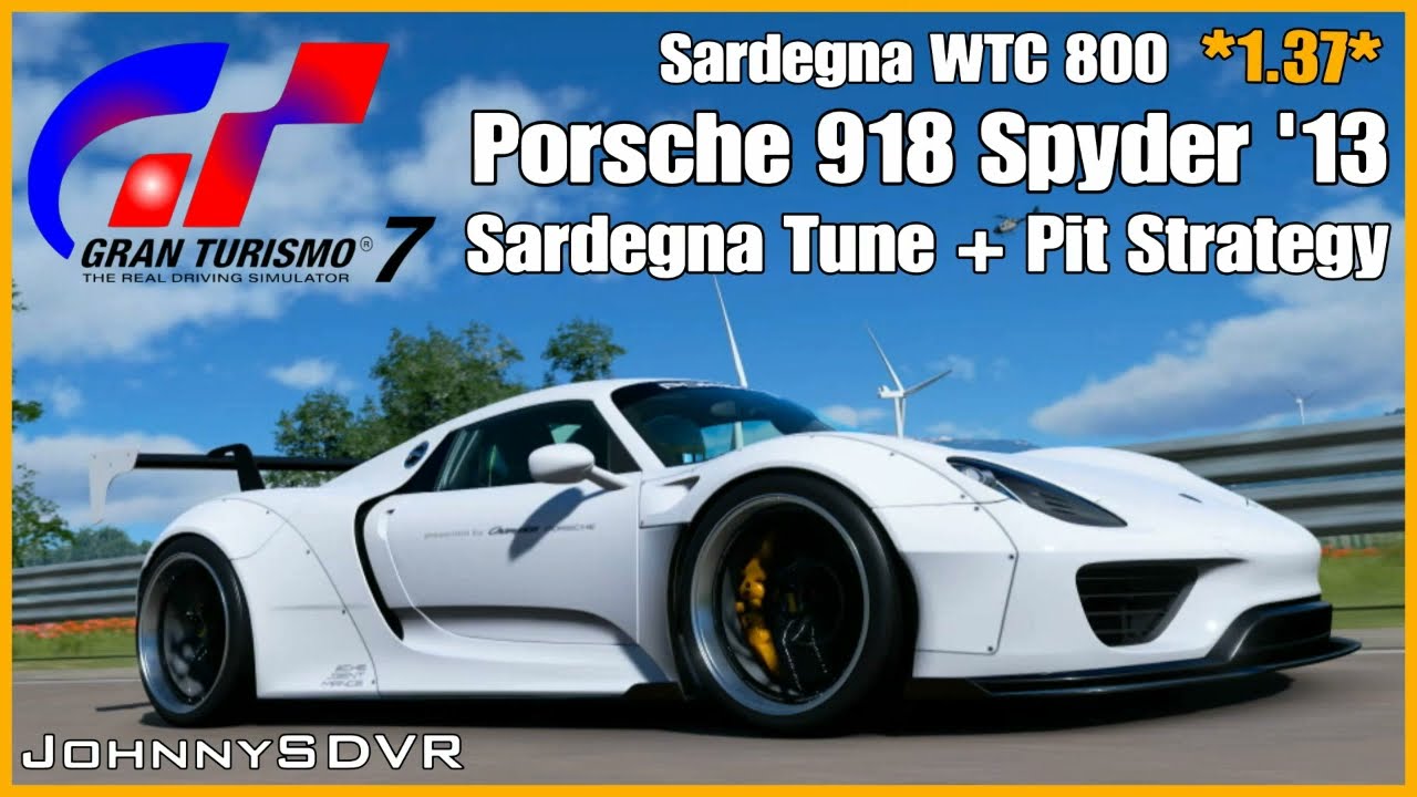 Gran Turismo 7 - Porsche 918 Spyder '13 Tune | Sardegna WTC 800 | 800PP Setup + Pit Strategy | 1.37