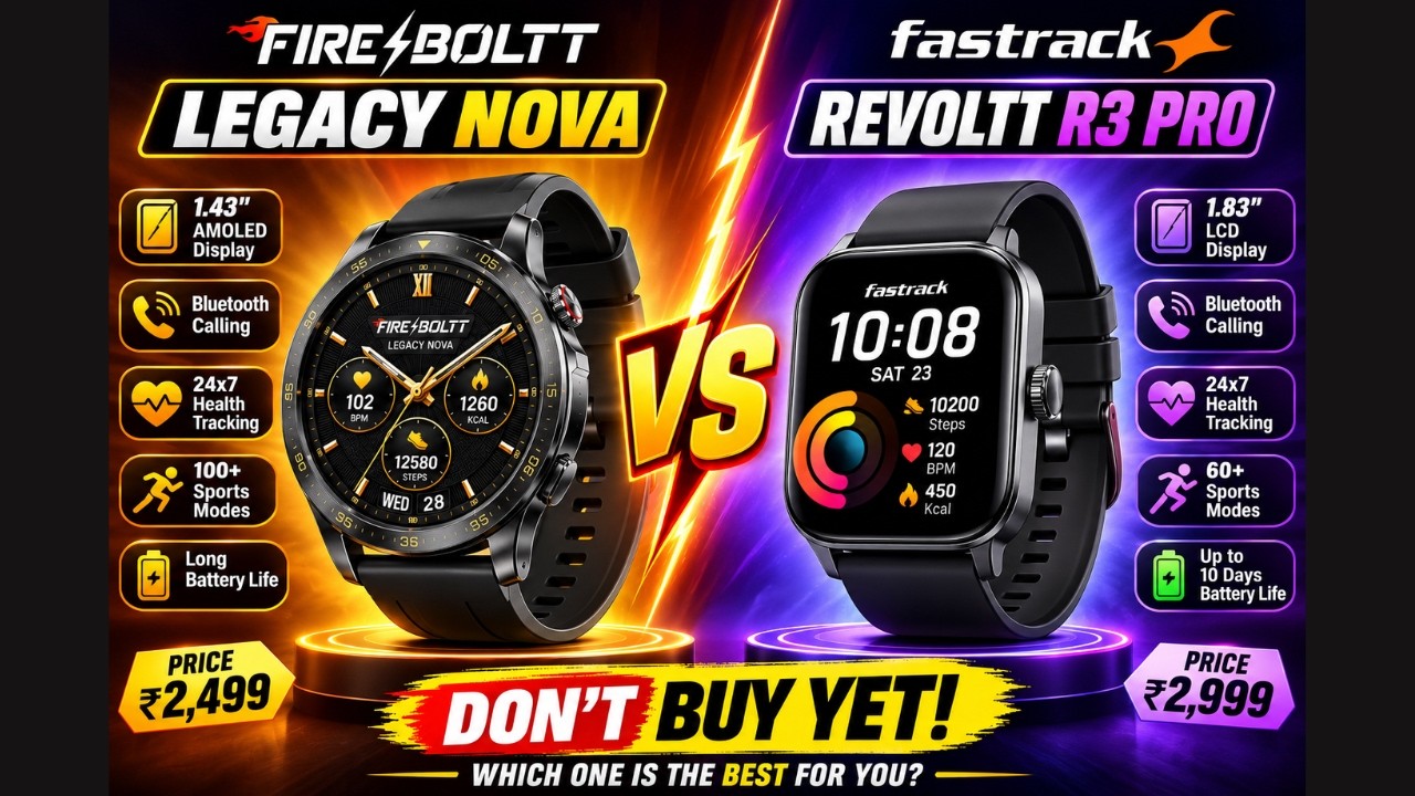 Fire-Boltt Legacy Nova vs Revoltt R3 Pro⚡Don't Buy Before Watching! Best Smartwatch Under ₹3,299