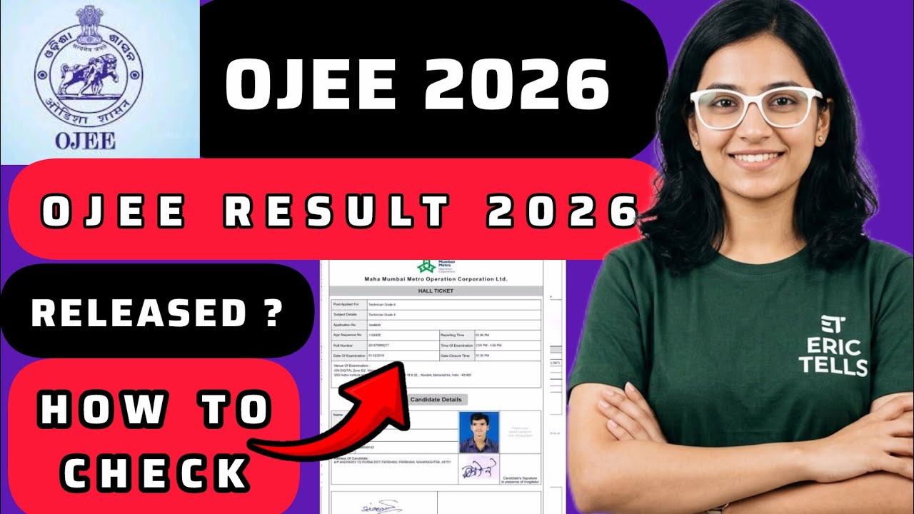 ojee result 2026 | odisha joint entrance examination result 2026