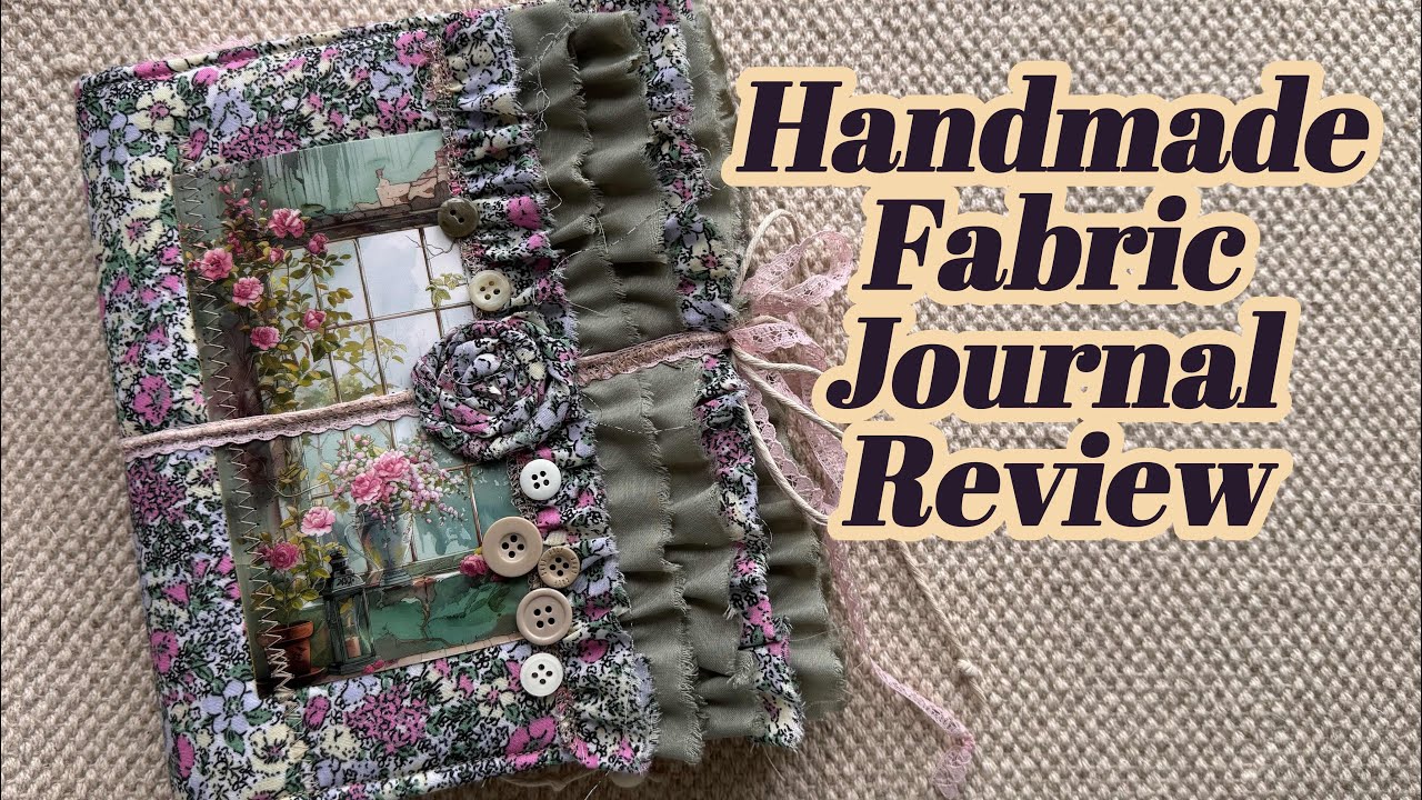 Floral Botanical Junk Journal Flip Through | Handmade Fabric Journal Review | Vintage Junk Journal