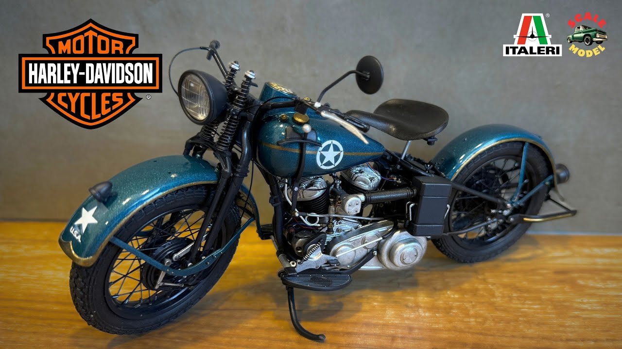 Harley Davidson WLA 750 model kit build   Italeri 1:9