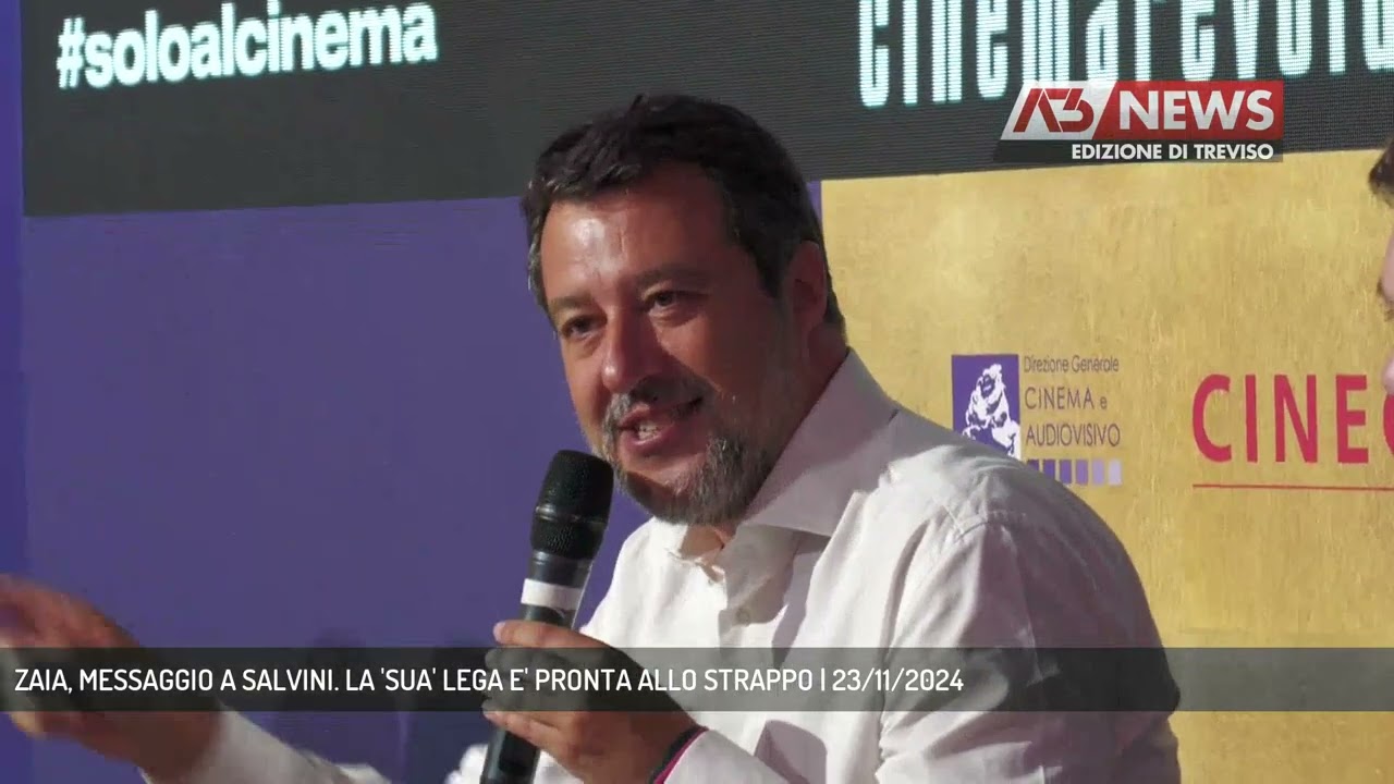 ZAIA, MESSAGGIO A SALVINI. LA 'SUA' LEGA E' PRONTA ALLO STRAPPO | 23/11/2024