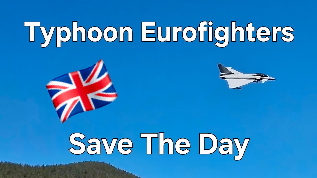Ух ты!! Истребители RAF Typhoon пришли на помощь, отличный пролет!!!