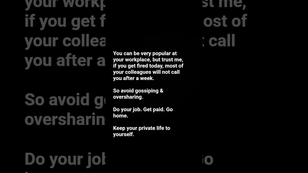 workplace popularity is overrated#shorts#life#job#motivational.