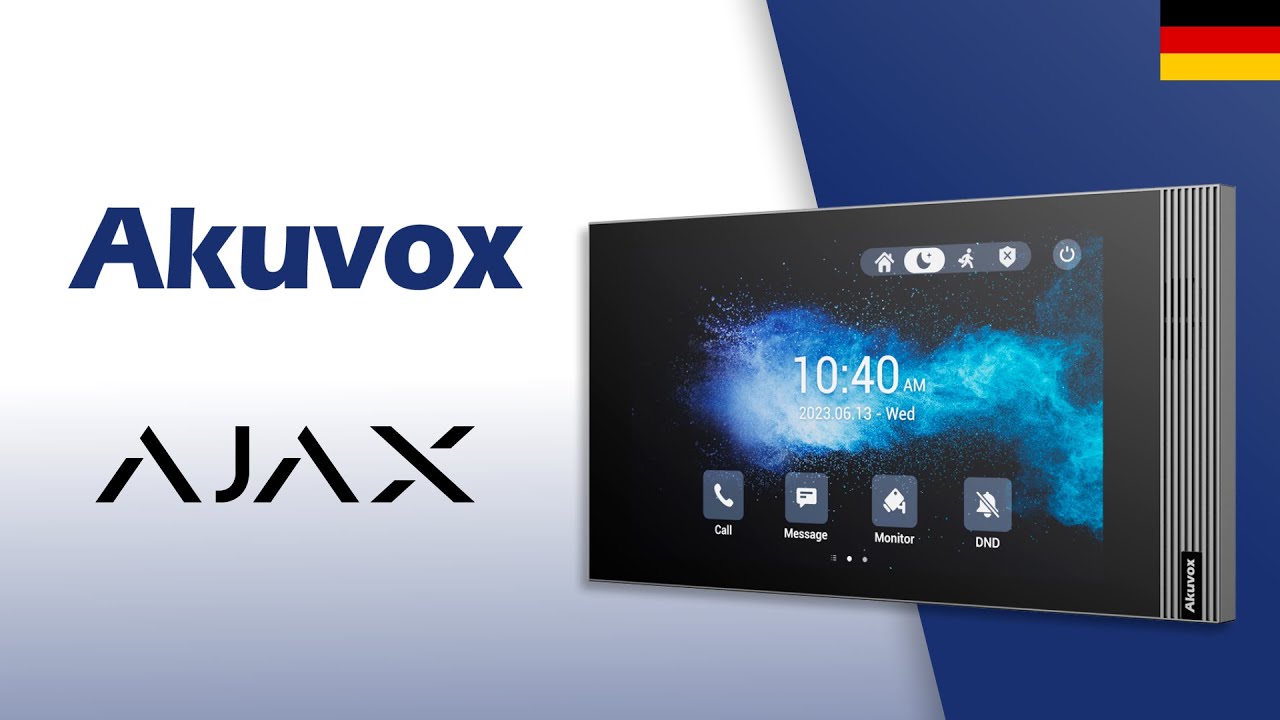 🔵 AKUVOX | Как включить и выключить охрану системы Ajax на мониторах S562