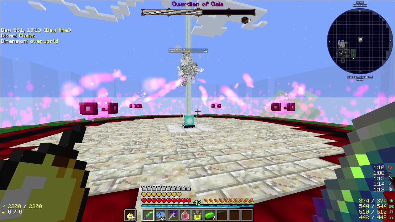 Gaia Guardian Tier 2 with only vanilla/Botania items