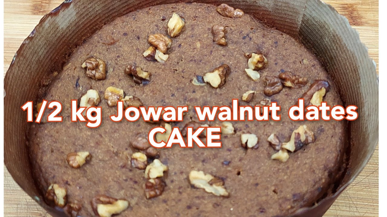 My First Order Cake| Jowar walnut Cake with dates|Gluten free Millet Cake | Diebatic friendly Cake
