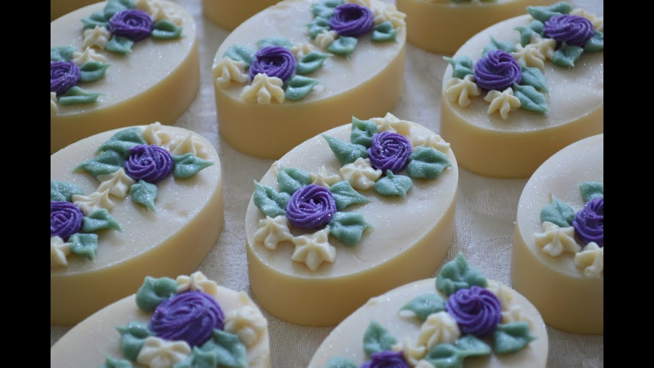 Step-by-Step Tutorial | Heat Transfer Method | Lavender & Rosemary's Herb Garden Cold Process Soap~
