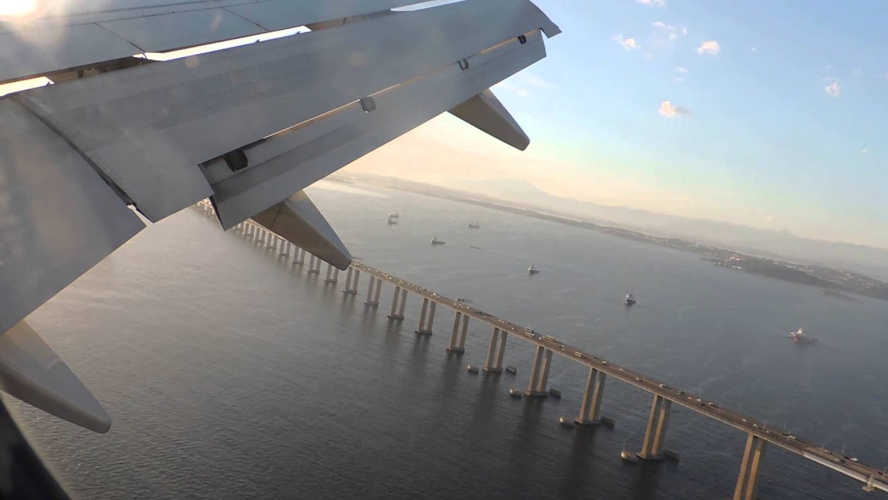 Aterrissagem no Santos Dumont - RJ em HD