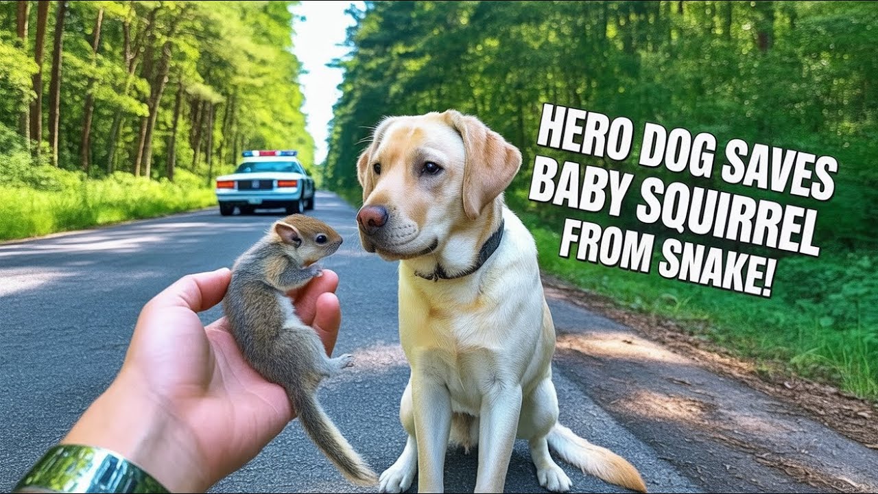 Incredible Hero Dog’s Heartfelt Plea Revealed: Amazing Rescue of Baby Squirrel from Deadly Snake!