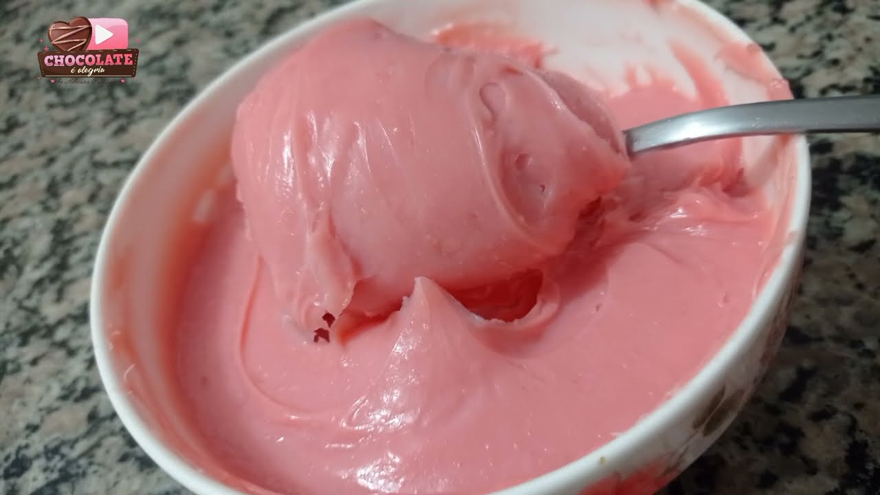 Recheio de ninho com morango pra trufas, ovos, cones, bolos e bolos de pote - vídeo rápido