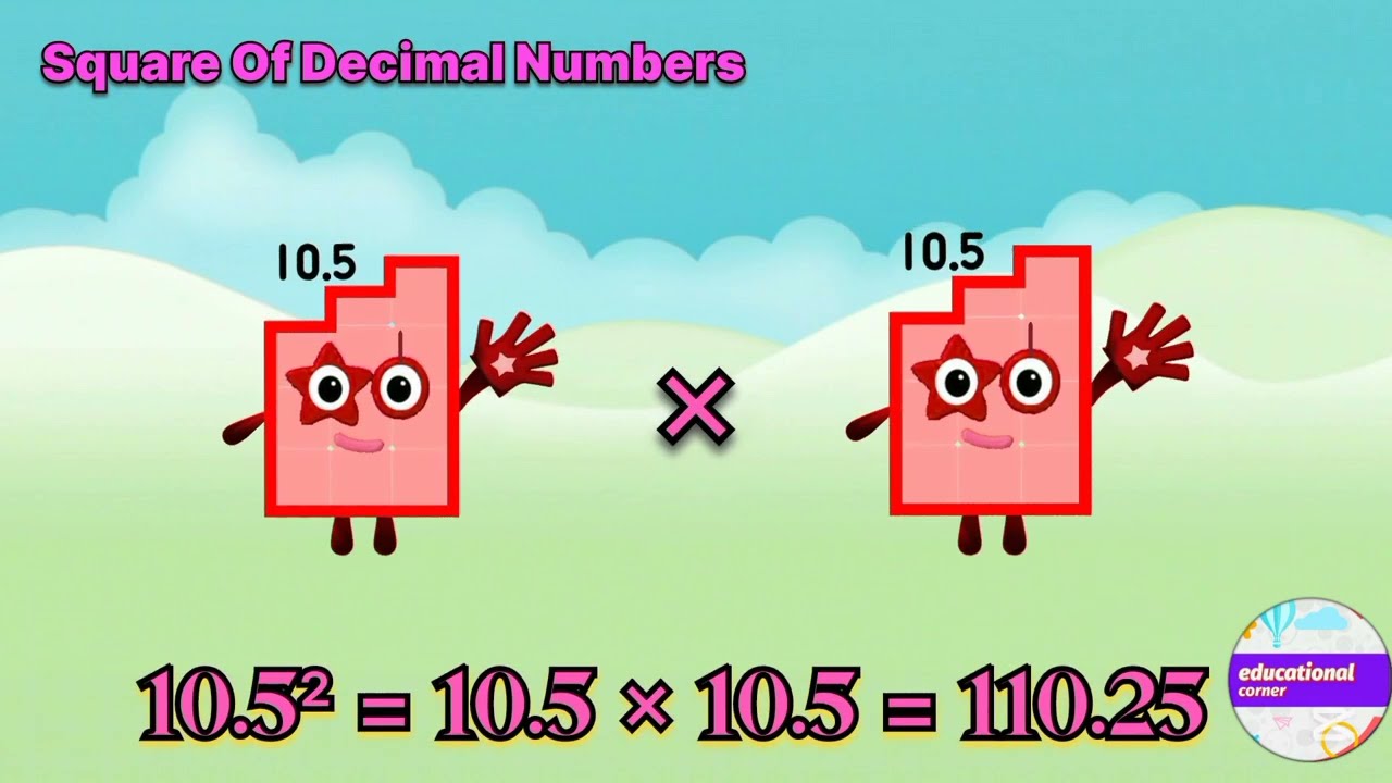 Identical decimal numberblocks square 1.5 to 10.5 | learn to count @Educationalcorner110
