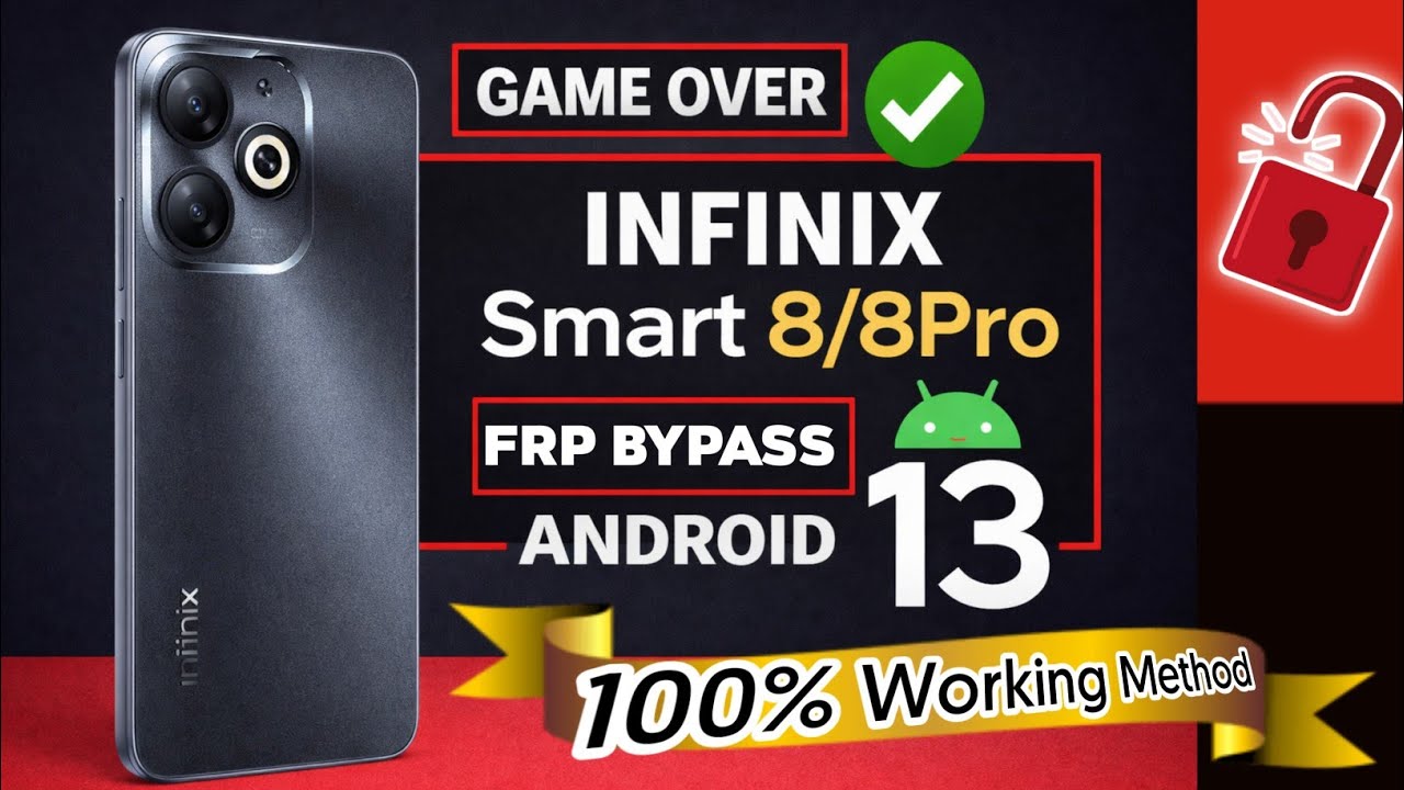 Infinix Smart 8/8 Pro Frp Bypass 2026 | Infinix Smart 8 Remove Google Account Without Pc |Android 13