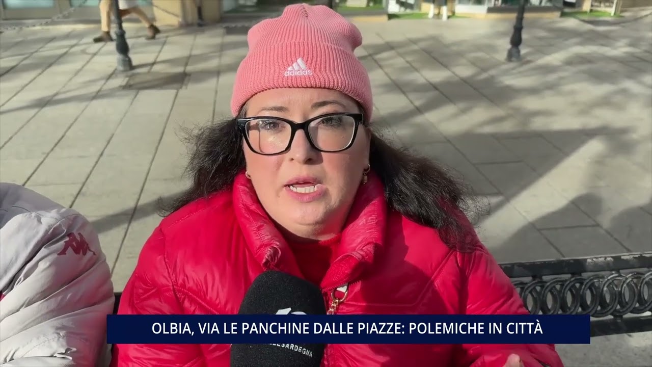 OLBIA, VIA LE PANCHINE DALLE PIAZZE POLEMICHE IN CITTÀ 06 12 2024