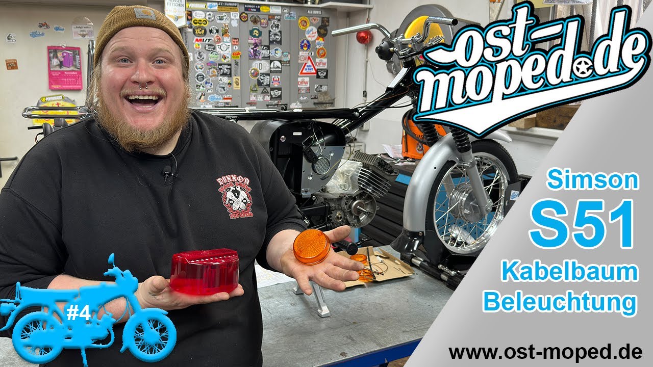 Simson S51 Billardgr&uuml;n | Kabelbaum & Beleuchtung | Restauration Folge 4 | ost-moped.de