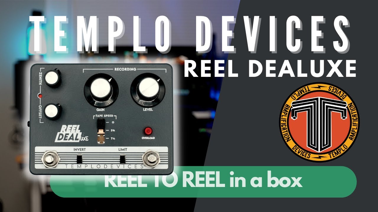 REEL TO REEL tones in a pedal!! // Templo Devices REEL DEALuxe ft Grez Guitars Menocino Jr