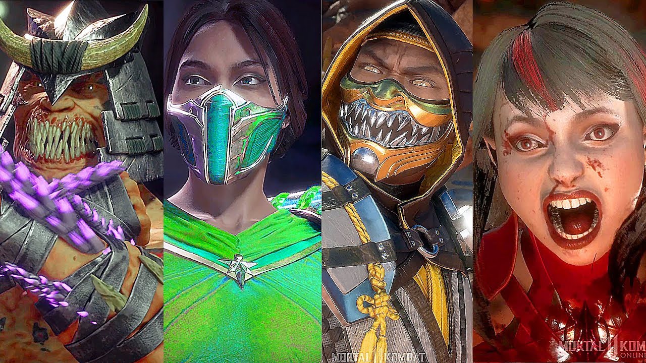 Mortal Kombat 11 - All Characters Intros Dialogues with Alternate Costumes Outfit (MK11)