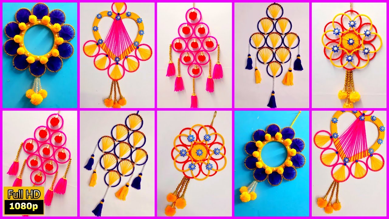 5 Amazing Bangles Wall Decorations Idea | top 5 best craft | diy wall hanging easy with bangles