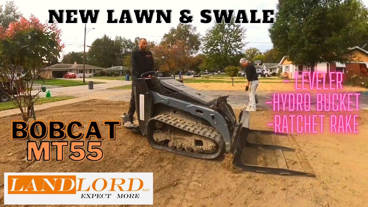 New Lawn with Bobcat MT55 mini track loader