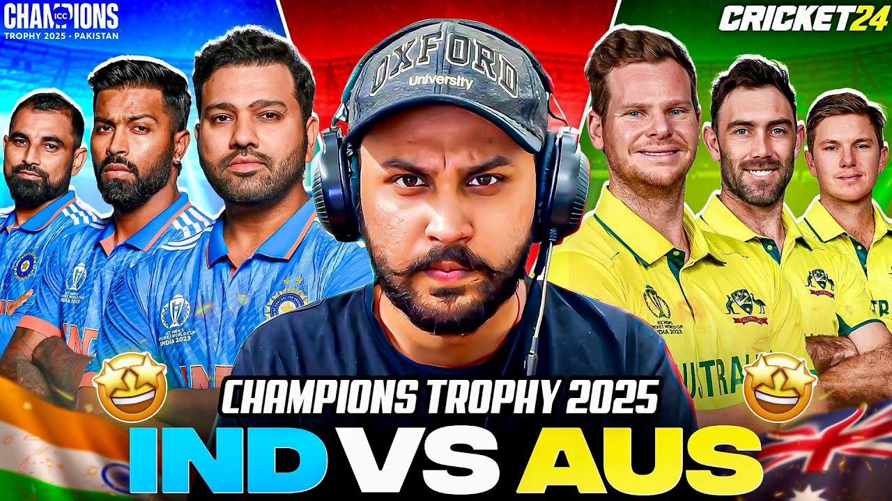 LAST OVER DRAMA🔥IND 🆚 AUS - Champions Trophy  2025 🏆 Cricket 24