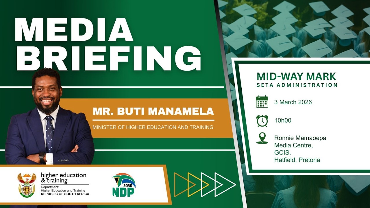 Minister Buti Manamela briefs the Media on Mid-Way Mark SETA Administration