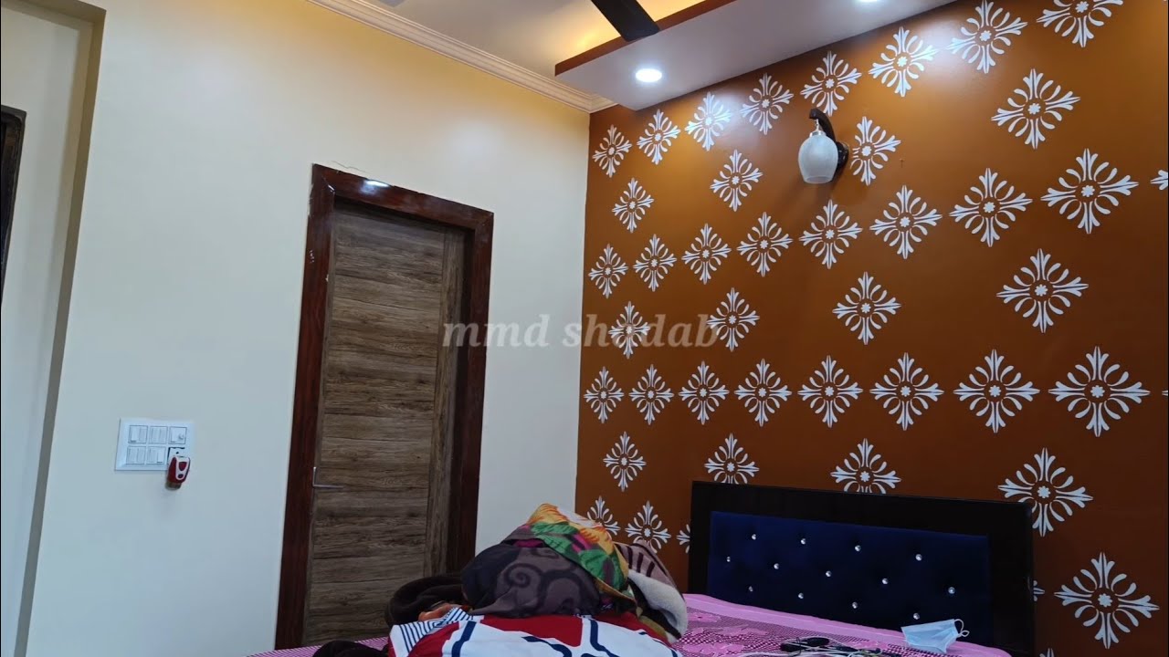 north star wall stencil | asian paint wall stencil design | royal play wall fashion | mmd shadab