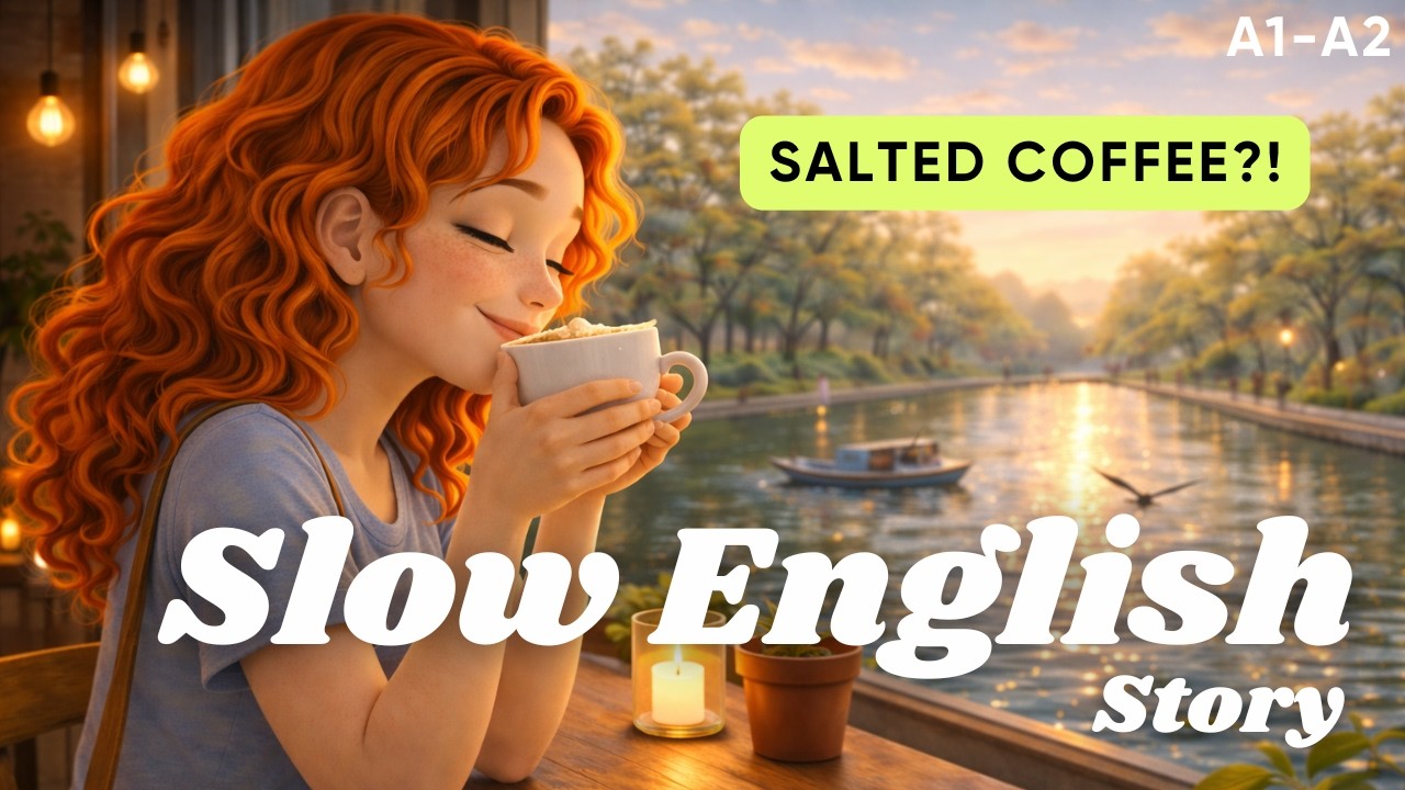 I Tried Salted Coffee for the First Time | English Listening Story (A1–A2)