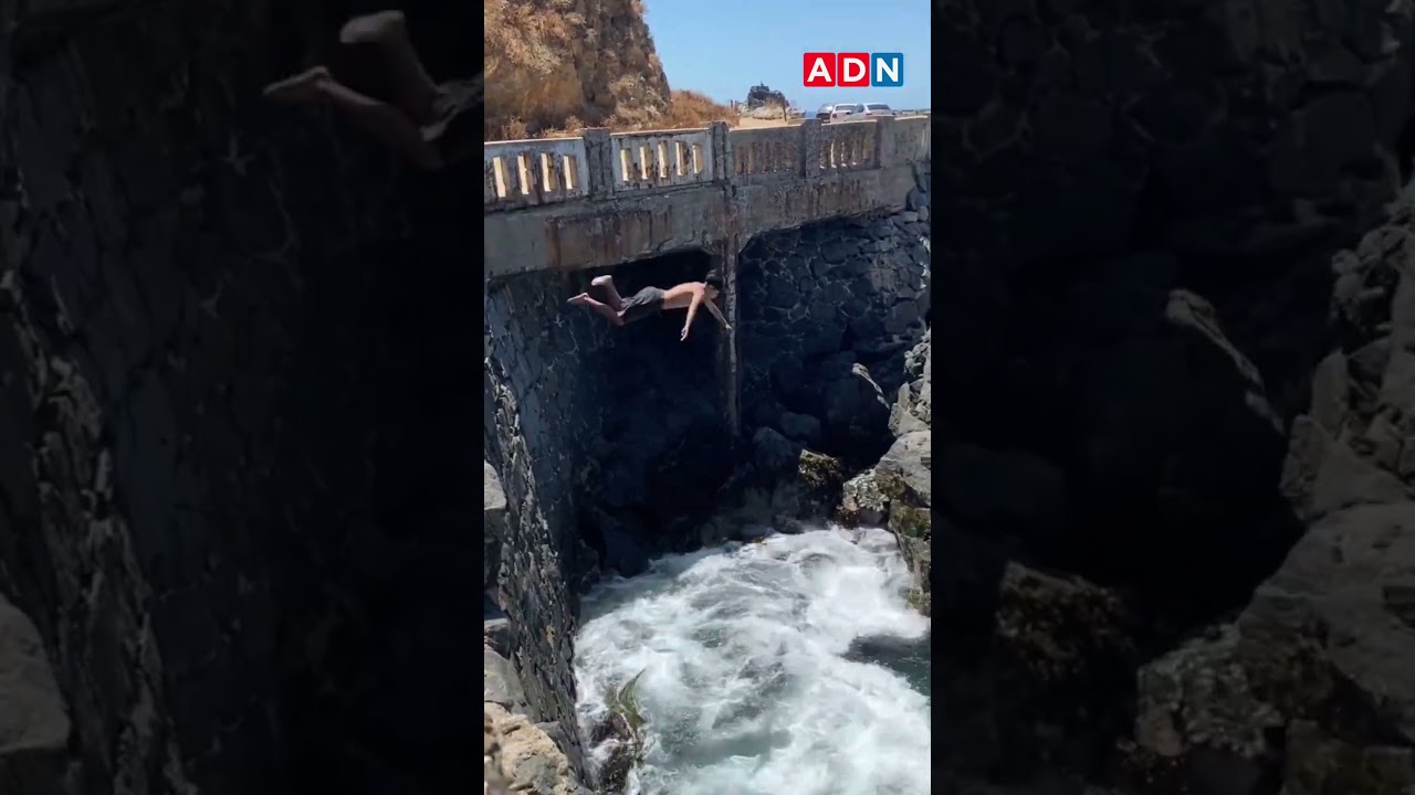 Piqueros de la muerte: j&oacute;venes saltan a m&aacute;s de siete metros de altura