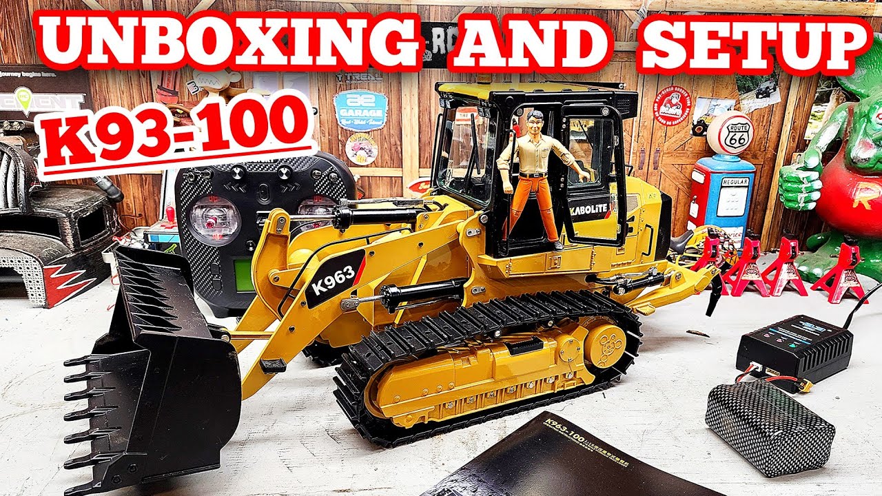 Kabolite k963-100 hydraulic rc track loader setup and unboxing
