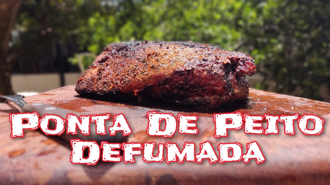 Ponta De Peito Defumada Na Churrasqueira Caseira