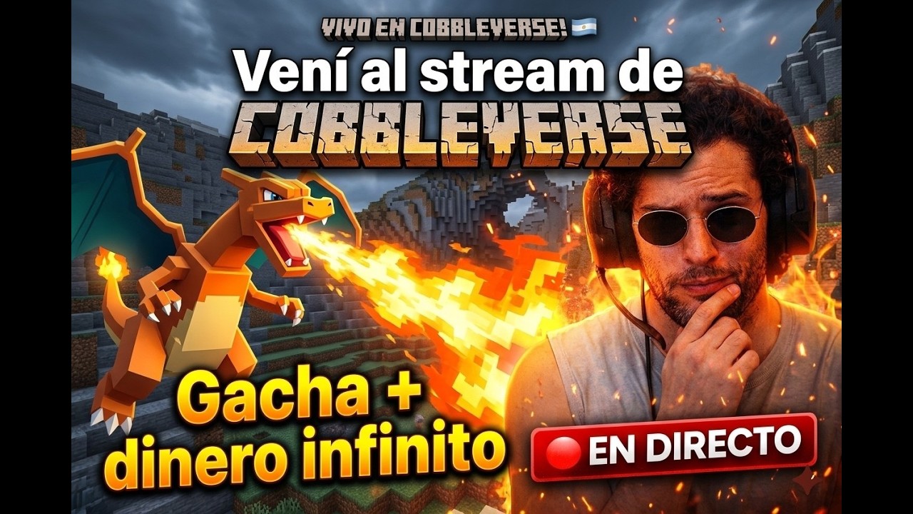 COBBLEVERSE | Camino a Sabrina + Gacha y dinero infinito 💰🔥 (Minecraft + Pokémon)