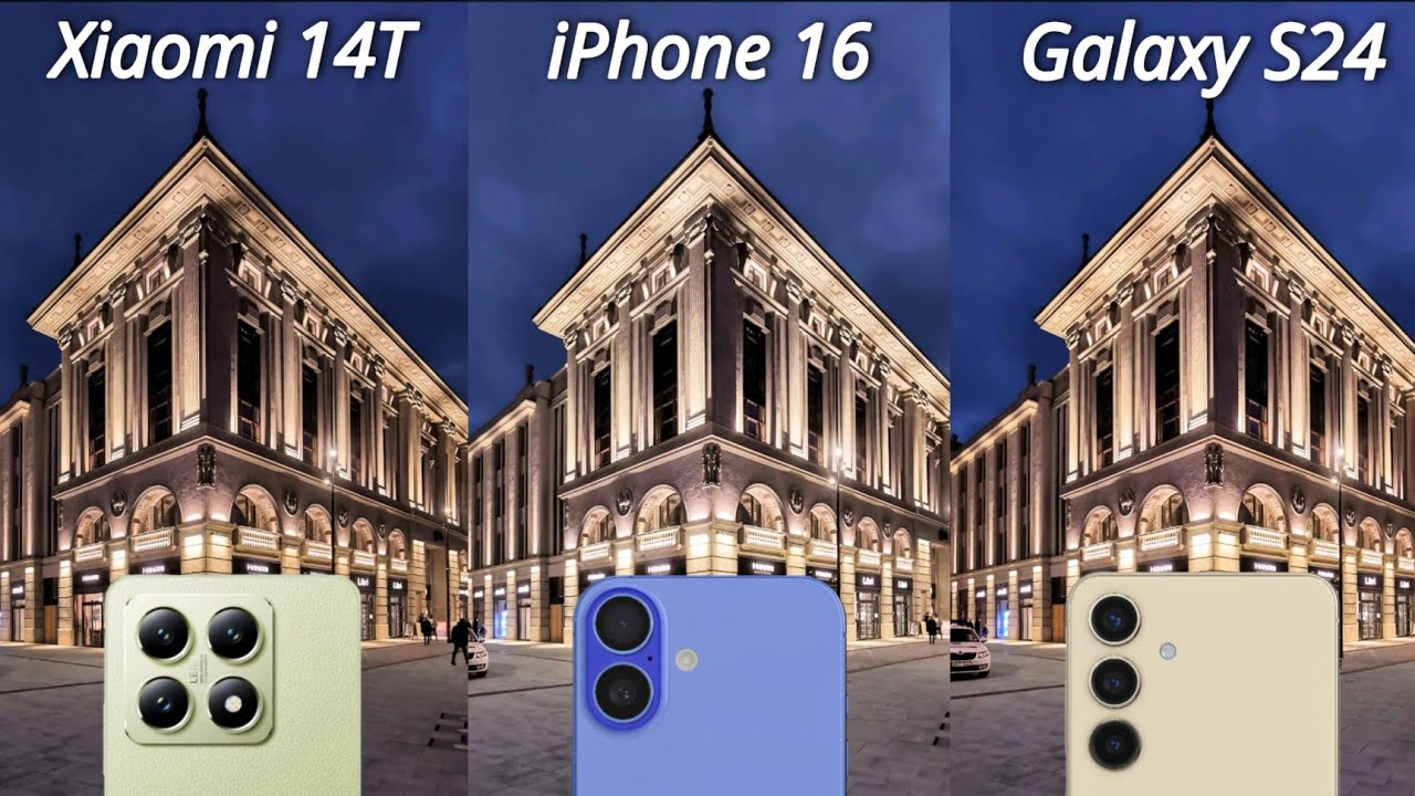 Тест камеры Xiaomi 14T, iPhone 16 и Samsung Galaxy S24