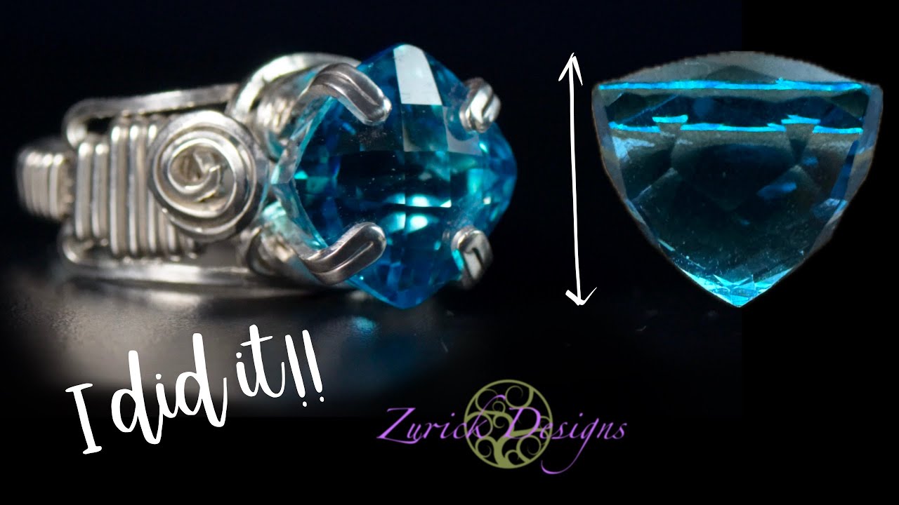 Wire Wrapping Tutorial- How to Modify a Prong Ring for DEEP Stones! 💎