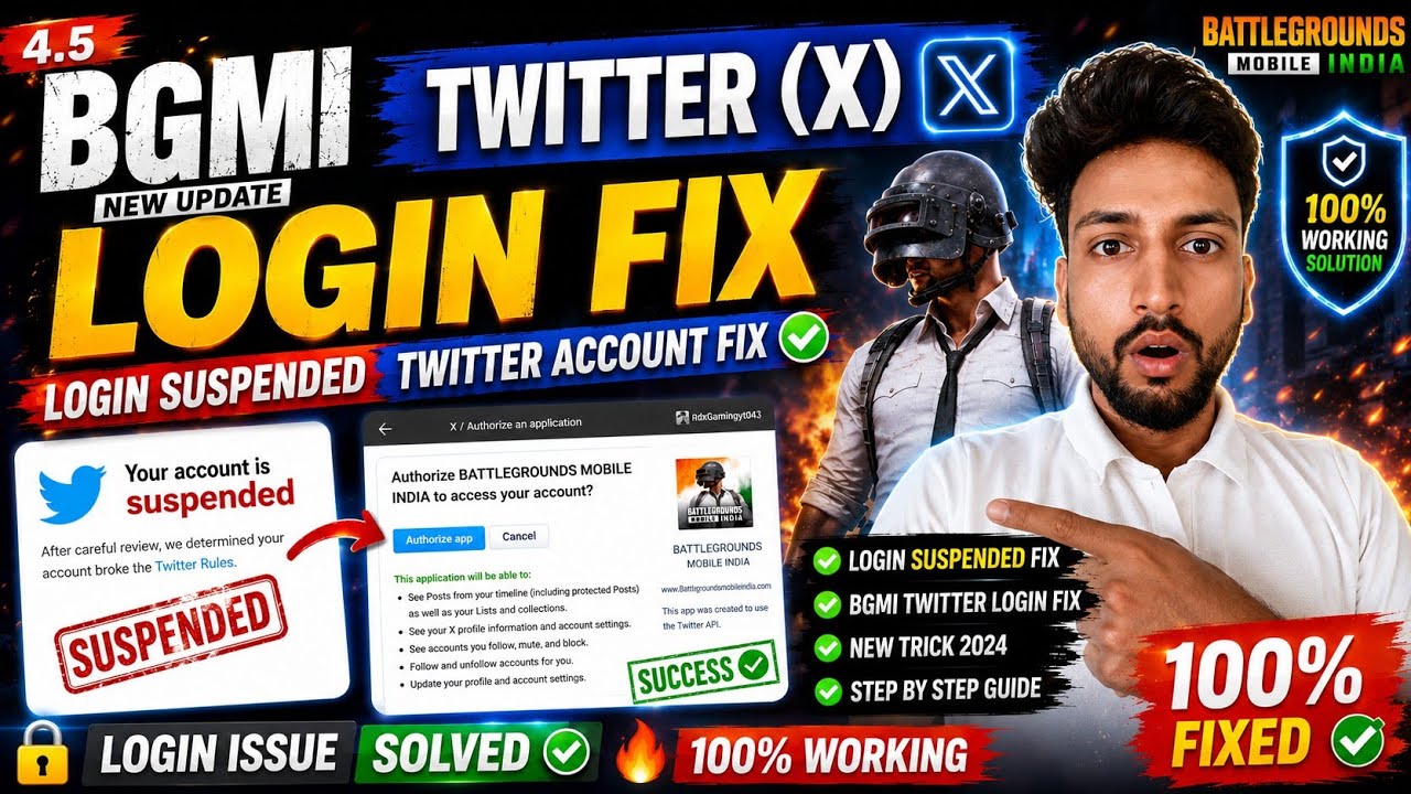 BGMI TWITTER LOGIN PROBLEM FIX | SORRY YOU ARE NOT ALLOWED TO LOGIN AT THIS TIME TWITTER LOGIN SOLVE