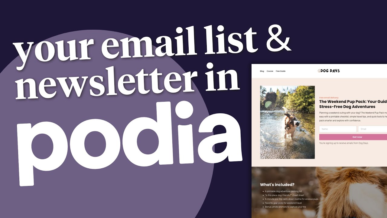 [Webinar Replay] Set up your email list and newsletter in Podia