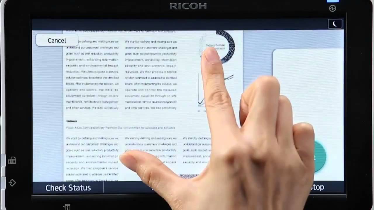 Ricoh Smart Operation Panel USB stick Printing (short version)