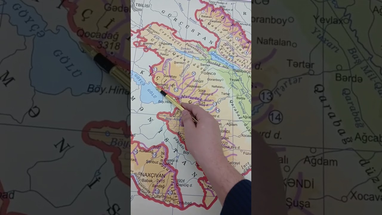 Respublikamızın ən mühüm silsilələri. Möhtəşəm xəritə üzərində.