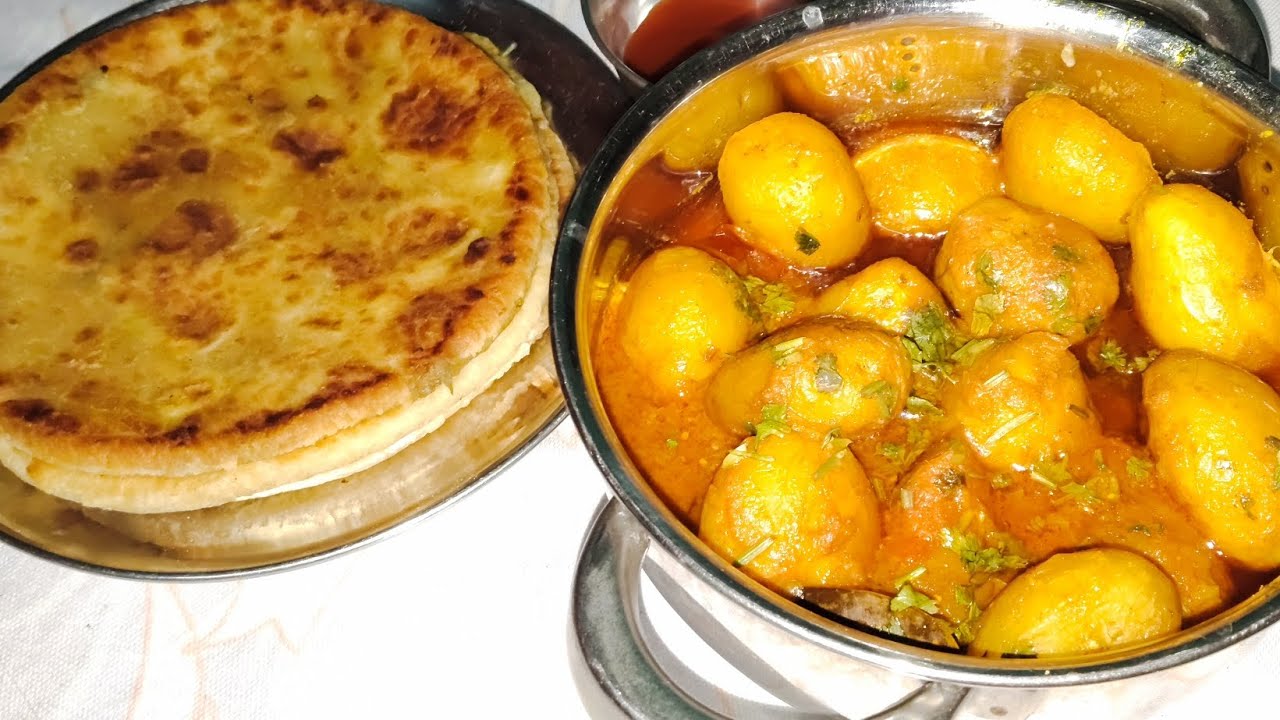 🥰✨আলুর পরোটা কাশ্মীরের আলুর দম ✨