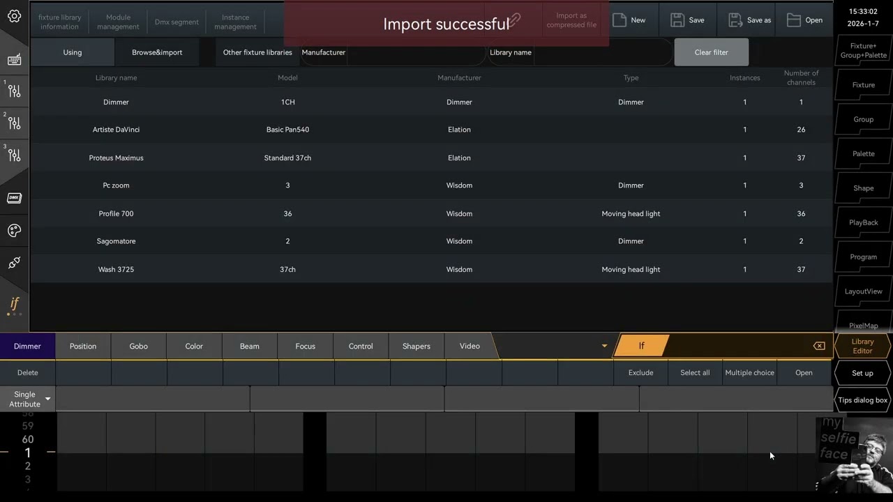 BATON IMPORTING USING LIBRARY EDITOR