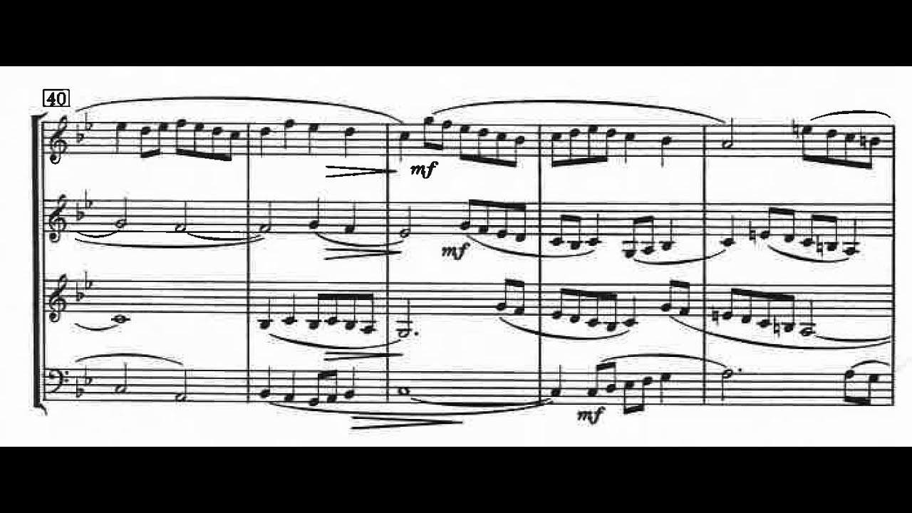 Alan Hovhaness - Divertimento for Wind Quartet, Op. 61 (1958) [Score-Video]